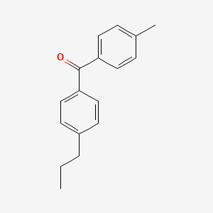 molecular formula C17H18O B14481817 (4-Methylphenyl)(4-propylphenyl)methanone CAS No. 64357-47-7