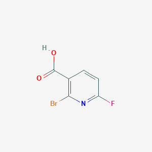 molecular formula C6H3BrFNO2 B1448202 2-溴-6-氟烟酸 CAS No. 1214332-31-6