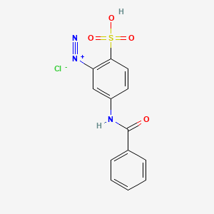 5-(Benzoylamino)-2-sulphobenzenediazonium chloride