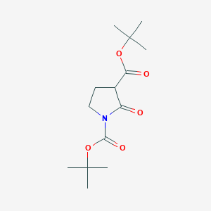 molecular formula C14H23NO5 B1448219 二叔丁基 2-氧代吡咯烷-1,3-二甲酸酯 CAS No. 1180519-44-1