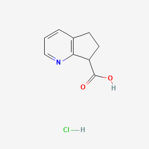 molecular formula C9H10ClNO2 B1448222 6,7-二氢-5H-环戊并[b]吡啶-7-羧酸盐酸盐 CAS No. 1610919-99-7