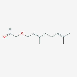 molecular formula C12H20O2 B14482248 Acetaldehyde, [(3,7-dimethyl-2,6-octadienyl)oxy]- CAS No. 68213-87-6