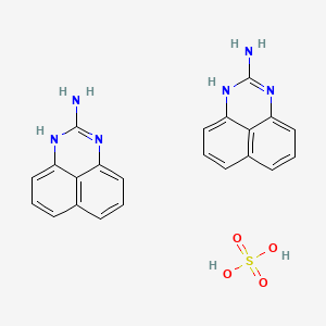 molecular formula C22H20N6O4S B14482310 1H-perimidin-2-amine;sulfuric acid CAS No. 68046-88-8