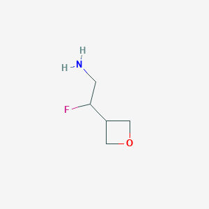molecular formula C5H10FNO B1448237 2-Fluoro-2-(oxetan-3-yl)ethan-1-amine CAS No. 1784577-45-2