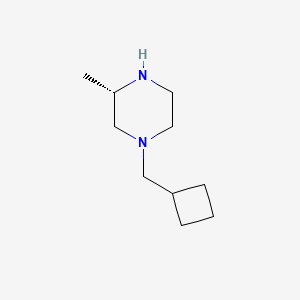 molecular formula C10H20N2 B1448241 (3S)-1-(Cyclobutylmethyl)-3-methylpiperazine CAS No. 1604457-69-3