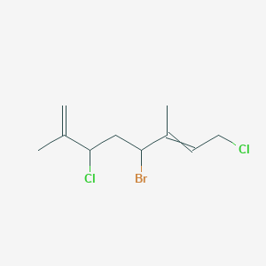 molecular formula C10H15BrCl2 B14482417 5-Bromo-3,8-dichloro-2,6-dimethylocta-1,6-diene CAS No. 64819-69-8