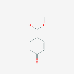 molecular formula C9H14O3 B14482421 4-(Dimethoxymethyl)cyclohex-2-en-1-one CAS No. 64908-73-2