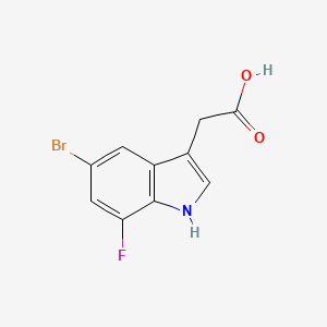 molecular formula C10H7BrFNO2 B1448243 5-Bromo-7-fluoroindole-3-acetic Acid CAS No. 1019111-81-9