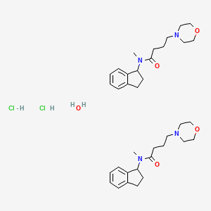 N-(2-Morpholinobutyryl)-N-methyl-1-indanamine hydrochloride hemihydrate