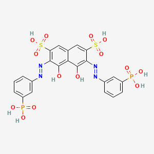 4,5-Dioxo-3,6-bis[2-(3-phosphonophenyl)hydrazinylidene]-3,4,5,6-tetrahydronaphthalene-2,7-disulfonic acid