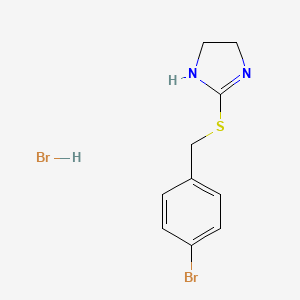 molecular formula C10H12Br2N2S B1448261 2-[(4-bromobenzyl)thio]-4,5-dihydro-1H-imidazole hydrobromide CAS No. 1351596-20-7