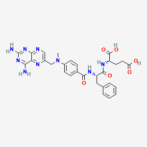 Glutamic acid, N-(N-(p-(((2,4-diamino-6-pteridinyl)methyl)methylamino)benzoyl)-3-phenyl-L-alanyl)-, L-