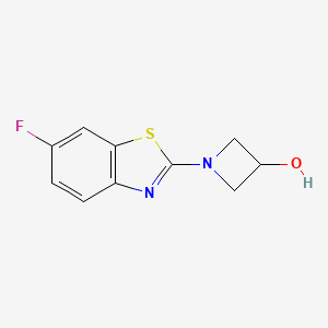 molecular formula C10H9FN2OS B1448278 1-(6-氟苯并[d]噻唑-2-基)氮杂环丁-3-醇 CAS No. 1421468-70-3