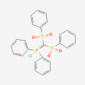 Chloro[di(benzenesulfonyl)methylidene]diphenyl-lambda~5~-phosphane