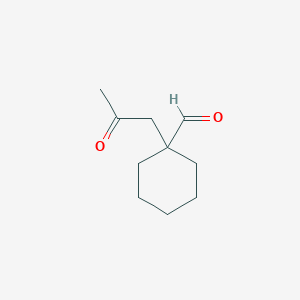 1-(2-Oxopropyl)cyclohexane-1-carbaldehyde