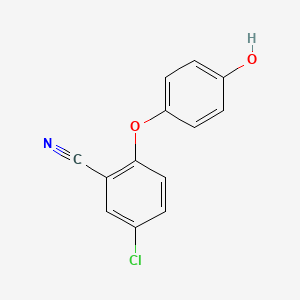 molecular formula C13H8ClNO2 B14482836 5-Chloro-2-(4-hydroxyphenoxy)benzonitrile CAS No. 65842-01-5