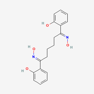 2-[(E)-N-hydroxy-C-[(5E)-5-hydroxyimino-5-(2-hydroxyphenyl)pentyl]carbonimidoyl]phenol