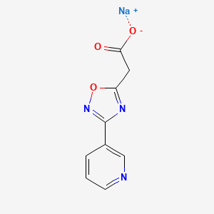 molecular formula C9H6N3NaO3 B1448290 2-[3-(吡啶-3-基)-1,2,4-恶二唑-5-基]乙酸钠 CAS No. 1376152-71-4