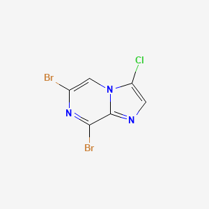molecular formula C6H2Br2ClN3 B1448293 6,8-二溴-3-氯咪唑并[1,2-a]哒嗪 CAS No. 1255097-94-9