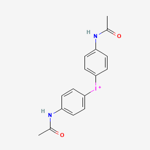 molecular formula C16H16IN2O2+ B14482967 Bis(4-acetamidophenyl)iodanium CAS No. 65084-42-6