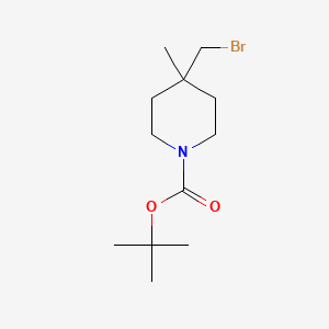 molecular formula C12H22BrNO2 B1448304 Tert-butyl 4-(bromomethyl)-4-methylpiperidine-1-carboxylate CAS No. 1363383-33-8
