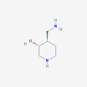 molecular formula C6H14N2O B1448305 (3R,4S)-4-(aminomethyl)piperidin-3-ol CAS No. 1419101-21-5