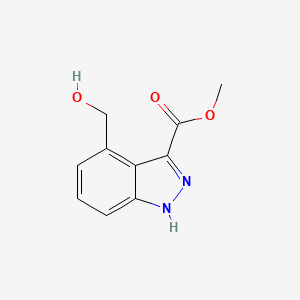 molecular formula C10H10N2O3 B1448323 4-Hydroxymethyl-1H-indazole-3-carboxylic acid methyl ester CAS No. 1352398-63-0