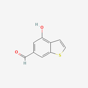 molecular formula C9H6O2S B1448337 4-羟基-1-苯并噻吩-6-甲醛 CAS No. 1021916-91-5