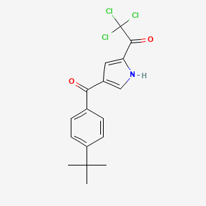 molecular formula C17H16Cl3NO2 B1448342 1-{4-[(4-tert-butylphenyl)carbonyl]-1H-pyrrol-2-yl}-2,2,2-trichloroethan-1-one CAS No. 1797764-96-5