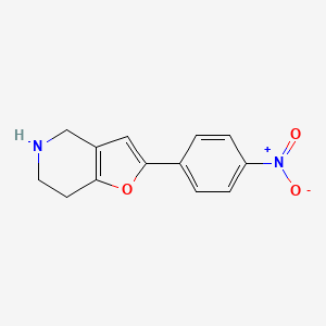 molecular formula C13H12N2O3 B1448343 2-(4-硝基苯基)-4H,5H,6H,7H-呋并[3,2-c]吡啶 CAS No. 1192968-13-0