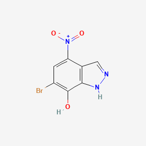molecular formula C7H4BrN3O3 B1448348 6-Bromo-7-hydroxy-4-nitro-1H-indazole CAS No. 1427503-18-1