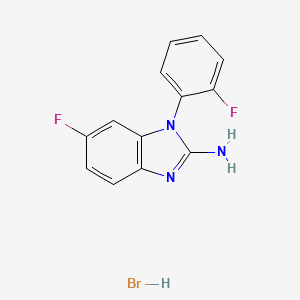 molecular formula C13H10BrF2N3 B1448350 6-fluoro-1-(2-fluorophenyl)-1H-1,3-benzodiazol-2-amine hydrobromide CAS No. 1461706-65-9