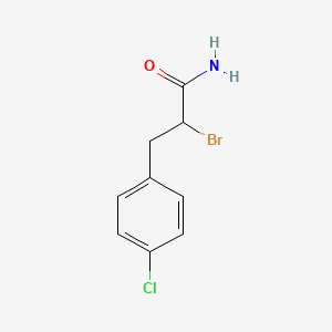 molecular formula C9H9BrClNO B1448355 2-Bromo-3-(4-chlorophenyl)propanamide CAS No. 1461708-31-5