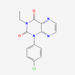 1-(4-Chlorophenyl)-3-ethylpteridine-2,4(1H,3H)-dione