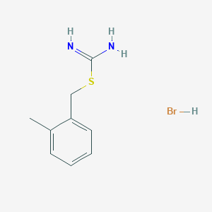 {[(2-Methylphenyl)methyl]sulfanyl}methanimidamide hydrobromide