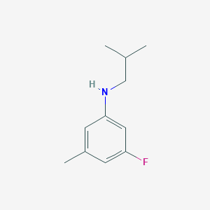 3-fluoro-5-methyl-N-(2-methylpropyl)aniline