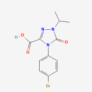molecular formula C12H12BrN3O3 B1448363 4-(4-溴苯基)-1-异丙基-5-氧代-4,5-二氢-1H-1,2,4-三唑-3-甲酸 CAS No. 1427460-86-3