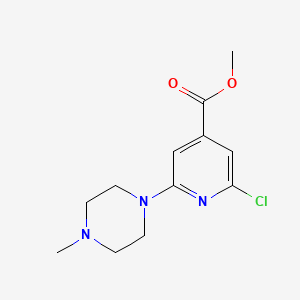 molecular formula C12H16ClN3O2 B1448368 Methyl 2-chloro-6-(4-methylpiperazin-1-yl)isonicotinate CAS No. 1227954-55-3