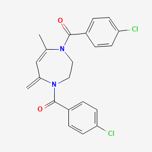 [4-(4-Chlorobenzoyl)-7-methyl-5-methylidene-2,3-dihydro-1,4-diazepin-1-yl]-(4-chlorophenyl)methanone