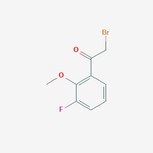 molecular formula C9H8BrFO2 B1448371 3-Fluoro-2-methoxyphenacyl bromide CAS No. 1427403-76-6