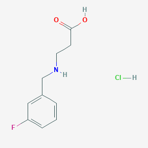 molecular formula C10H13ClFNO2 B1448372 3-{[(3-Fluorophenyl)methyl]amino}propanoic acid hydrochloride CAS No. 1797671-89-6