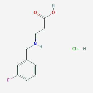 3-{[(3-Fluorophenyl)methyl]amino}propanoic acid hydrochloride