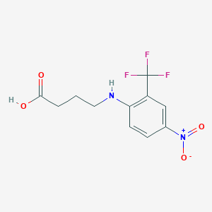 4-[4-Nitro-2-(trifluoromethyl)anilino]butanoic acid