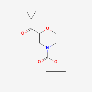 molecular formula C13H21NO4 B1448373 2-环丙烷羰基吗啉-4-羧酸叔丁酯 CAS No. 1228600-37-0