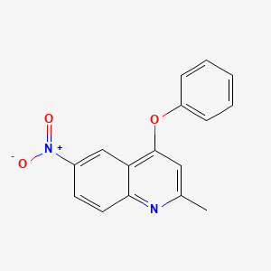 molecular formula C16H12N2O3 B1448374 2-Methyl-6-nitro-4-phenoxyquinoline CAS No. 1461706-79-5