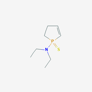 molecular formula C8H16NPS B14483742 1-(Diethylamino)-2,3-dihydro-1H-1lambda~5~-phosphole-1-thione CAS No. 64620-09-3