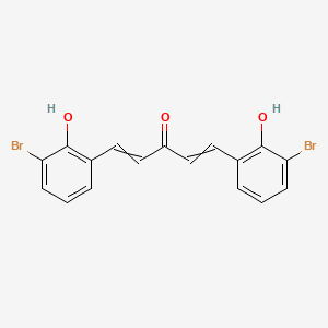 molecular formula C17H12Br2O3 B14483747 1,5-Bis(3-bromo-2-hydroxyphenyl)penta-1,4-dien-3-one CAS No. 65037-36-7