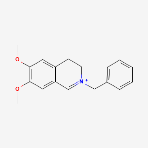 molecular formula C18H20NO2+ B14483757 Isoquinolinium, 3,4-dihydro-6,7-dimethoxy-2-(phenylmethyl)- CAS No. 65745-71-3