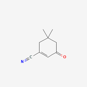 molecular formula C9H11NO B14483769 2-Cyclohexenone, 3-cyano-5,5-dimethyl- CAS No. 65115-71-1