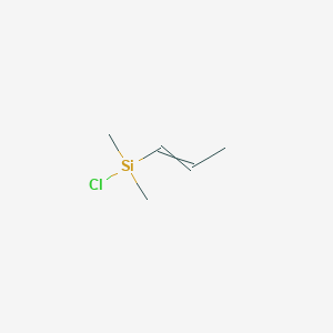 molecular formula C5H11ClSi B14483771 Chloro(dimethyl)(prop-1-en-1-yl)silane CAS No. 64472-98-6